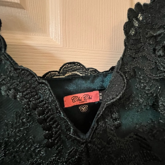 Green lace midi dress - Picture 3 of 3